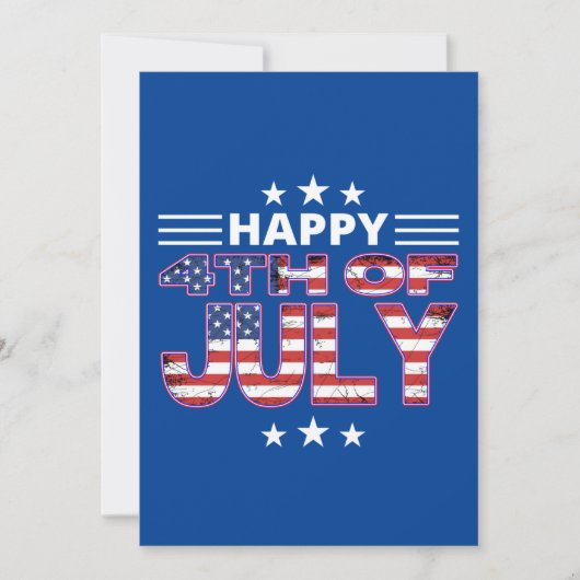 Invitation Joyeux 4 juillet (Devant)