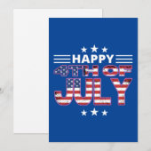 Invitation Joyeux 4 juillet (Devant / Derrière)