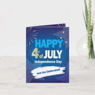 Invitation Joyeux 4 juillet Fêtes Indépendance Personnaliser