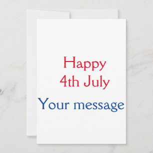 Invitation Joyeux 4 juillet jour de l'indépendance ajoutez no