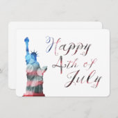 Invitation Joyeux 4 juillet (livre de la liberté) (Devant / Derrière)