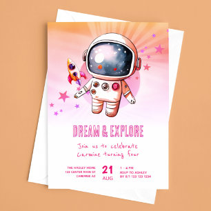 Invitation Joyeux 4e Anniversaire Exploration de l'Espace Mig