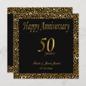 Invitation Joyeux 50e Anniversaire (Devant / Derrière)