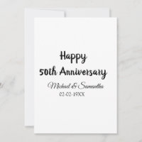 Joyeux 50e anniversaire ajoutez nom du couple date