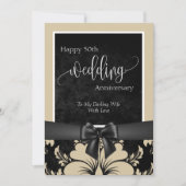 Invitation Joyeux 50e anniversaire de mariage (Devant)