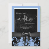 Invitation Joyeux 50e anniversaire de mariage photo tradition (Devant)