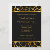 Invitation Joyeux 50e anniversaire d'or | Motif Giraffe (Dos)