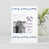 Invitation Joyeux 50e anniversaire nom couple date mariage (Debout devant)
