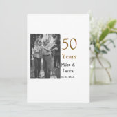 Invitation Joyeux 50e anniversaire nom couple date mariage (Debout devant)