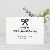 Invitation Joyeux 50e anniversaire nom du couple date de mari (Debout devant)