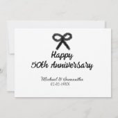 Invitation Joyeux 50e anniversaire nom du couple date de mari (Dos)