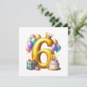 Invitation Joyeux 6e Anniversaire (Debout devant)