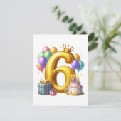 Invitation Joyeux 6e Anniversaire (Debout devant)