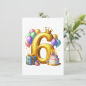 Invitation Joyeux 6ème Anniversaire (Debout devant)