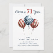 Invitation Joyeux 71e anniversaire (Devant)
