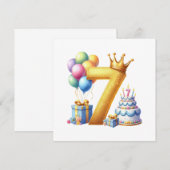 Invitation Joyeux 7ème Anniversaire (Devant / Derrière)