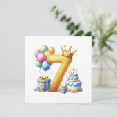 Invitation Joyeux 7ème Anniversaire (Debout devant)