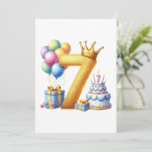 Invitation Joyeux 7ème Anniversaire (Debout devant)