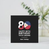 Invitation Joyeux 80e anniversaire Tatay Digong Free Duterte (Debout devant)