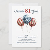 Invitation Joyeux 81e anniversaire (Devant)