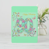 Invitation Joyeux 90ème anniversaire (Debout devant)