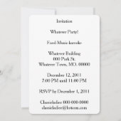 Invitation Joyeux 90ème anniversaire (Dos)