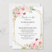 Invitation Joyeux À Jamais Élégant Renouvellement de Vœux Flo (Devant)