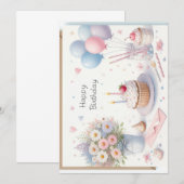 Invitation Joyeux anniversaire (Devant / Derrière)