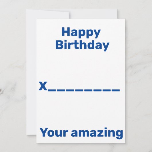 Invitation Joyeux anniversaire (Dos)