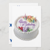 Invitation Joyeux anniversaire (Devant / Derrière)