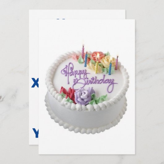 Invitation Joyeux anniversaire (Devant / Derrière)