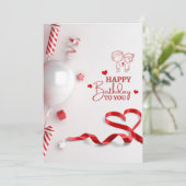 Invitation Joyeux anniversaire (Debout devant)