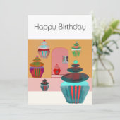 Invitation Joyeux anniversaire (Debout devant)