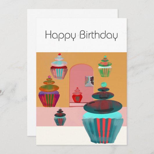 Invitation Joyeux anniversaire (Devant / Derrière)