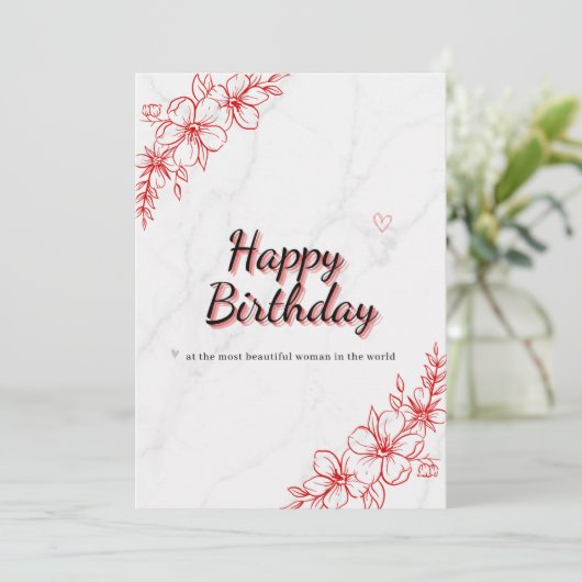 Invitation Joyeux anniversaire (Debout devant)