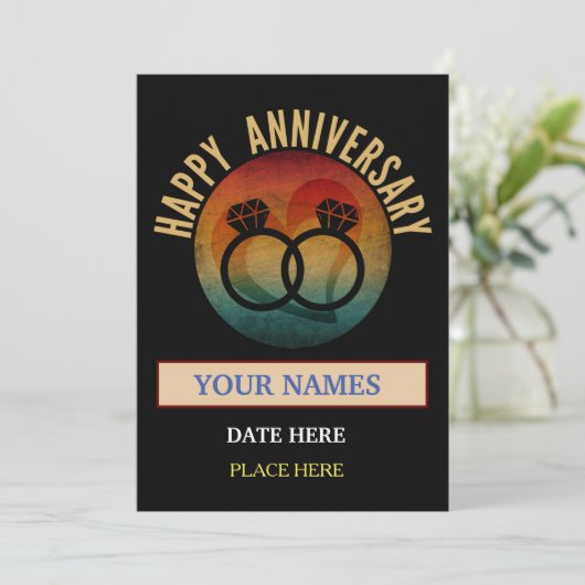 Invitation joyeux anniversaire  (Debout devant)