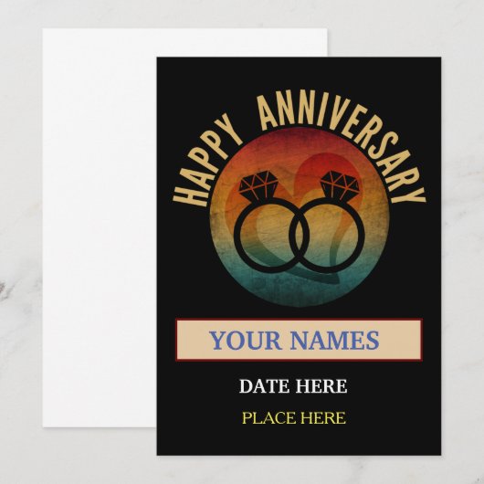 Invitation joyeux anniversaire  (Devant / Derrière)