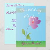 Invitation Joyeux Anniversaire (Devant / Derrière)