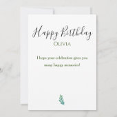 Invitation Joyeux anniversaire (Dos)