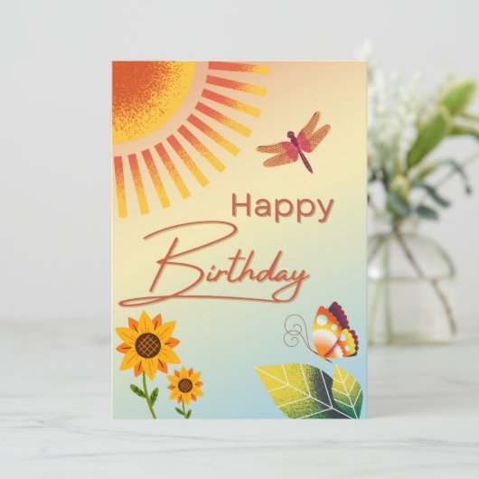 Invitation Joyeux Anniversaire (Debout devant)
