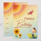 Invitation Joyeux Anniversaire (Devant / Derrière)