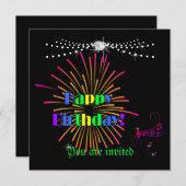 Invitation Joyeux anniversaire ! (Devant / Derrière)