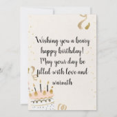 Invitation Joyeux anniversaire (Dos)