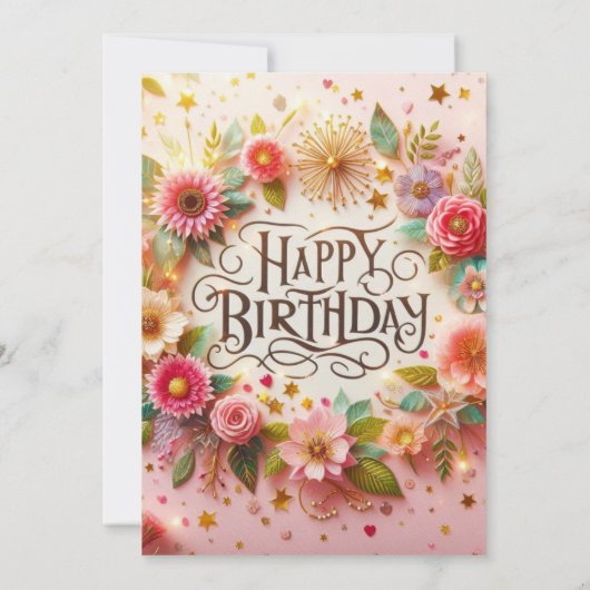 Invitation Joyeux anniversaire (Dos)