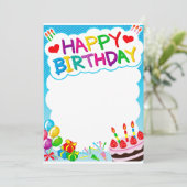 Invitation Joyeux anniversaire (Debout devant)