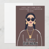 Invitation Joyeux anniversaire (Devant / Derrière)