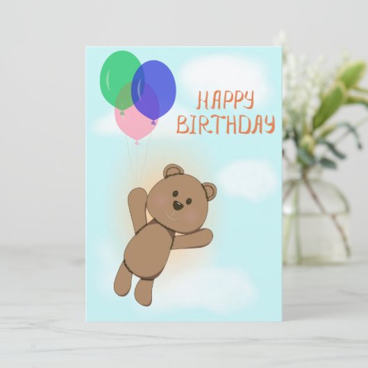 Invitation Joyeux anniversaire (Debout devant)