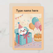 Invitation Joyeux anniversaire ! (Devant / Derrière)