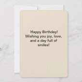 Invitation Joyeux anniversaire ! (Dos)