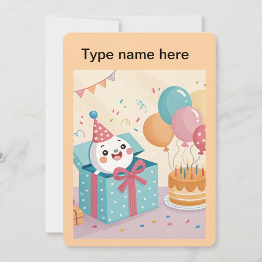 Invitation Joyeux anniversaire ! (Devant)